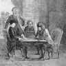 Jean Huber, Voltaire jouant aux échecs avec le père Adam